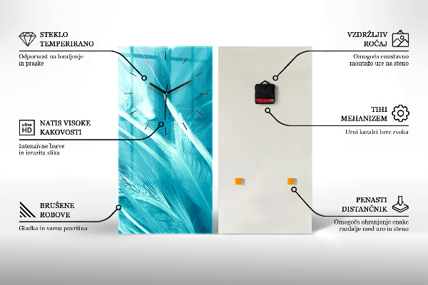 Vertikálne hodiny Farba fľaše zelená