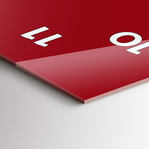 Vertikálne hodiny Farba červená