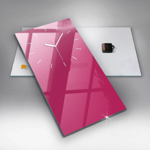 Vertikálne hodiny Výrazná ružová farba