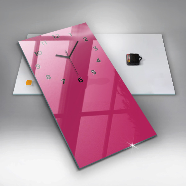 Vertikálne hodiny Výrazná ružová farba
