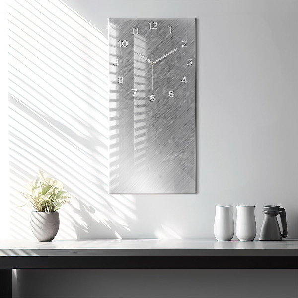 Vertikálne hodiny Kovová stena