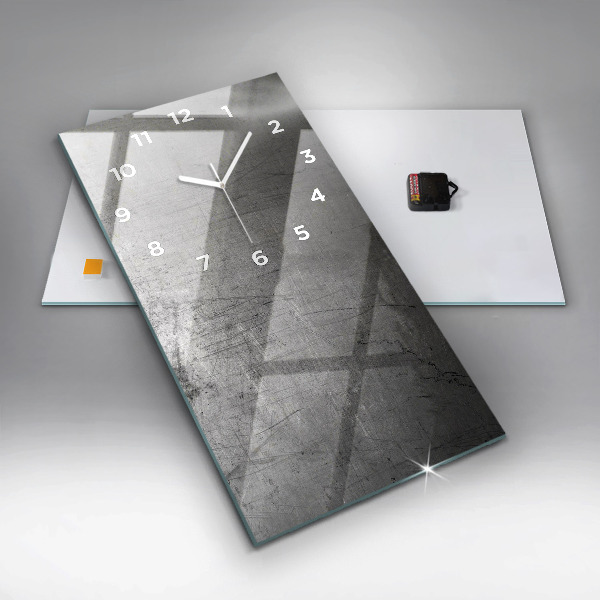 Vertikálne hodiny Kovová stena