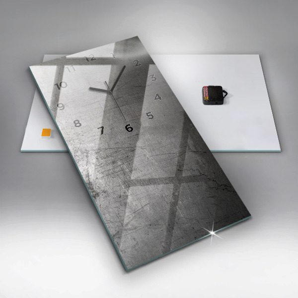 Vertikálne hodiny Kovová stena