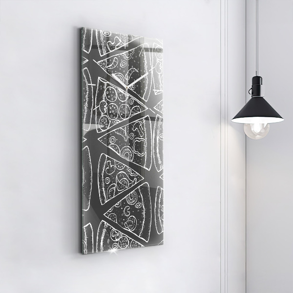 Vertikálne hodiny Maľovaná pizza