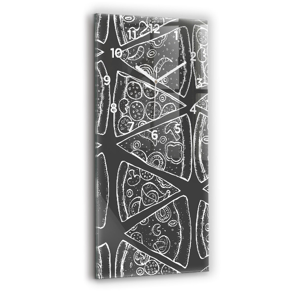 Vertikálne hodiny Maľovaná pizza