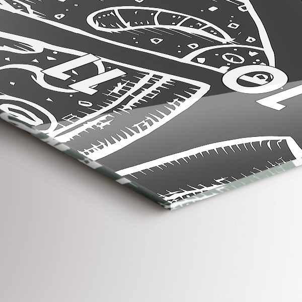 Vertikálne hodiny Maľovaná pizza