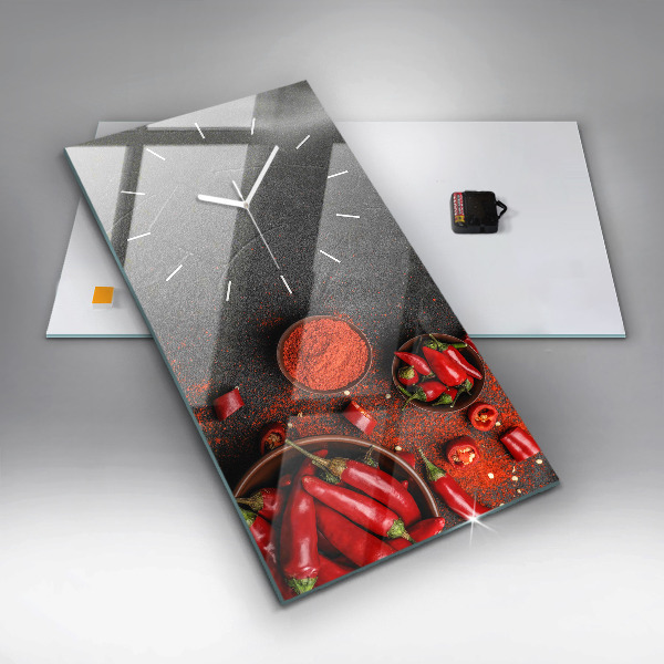 Vertikálne hodiny Červené papriky