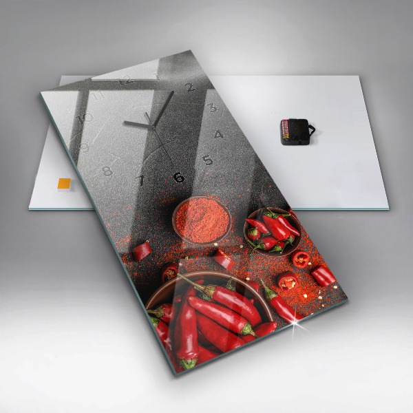 Vertikálne hodiny Červené papriky