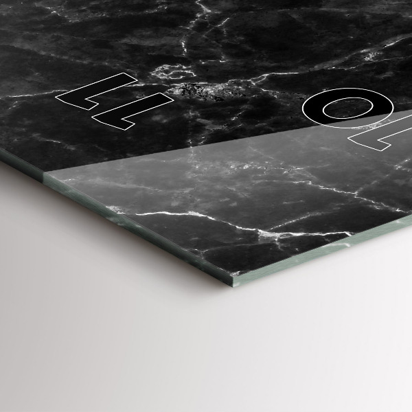 Vertikálne hodiny Tmavý mramor