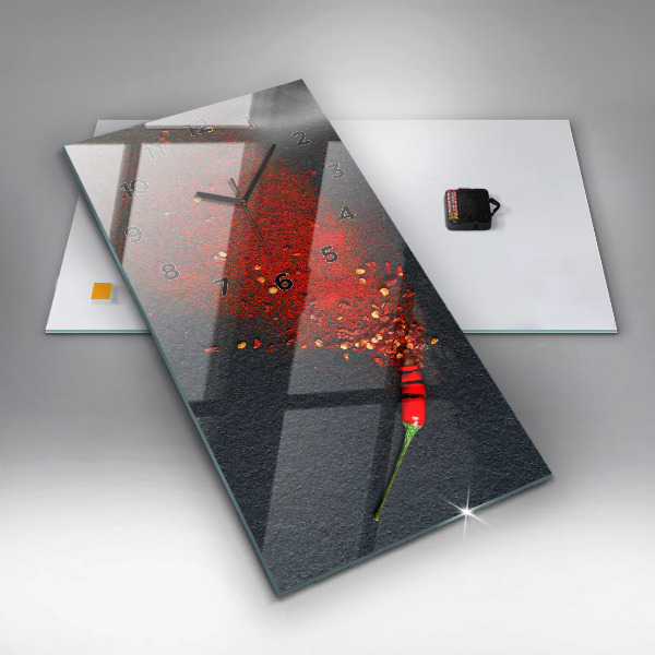 Vertikálne hodiny Korenie z červenej papriky