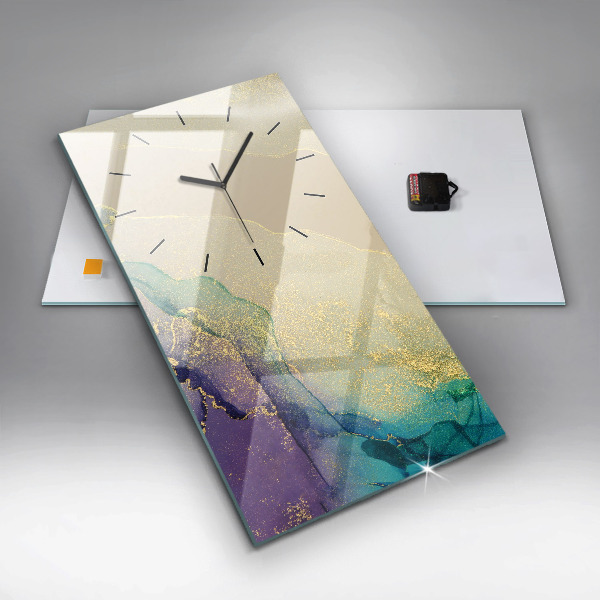 Vertikálne hodiny Farebná abstrakcia