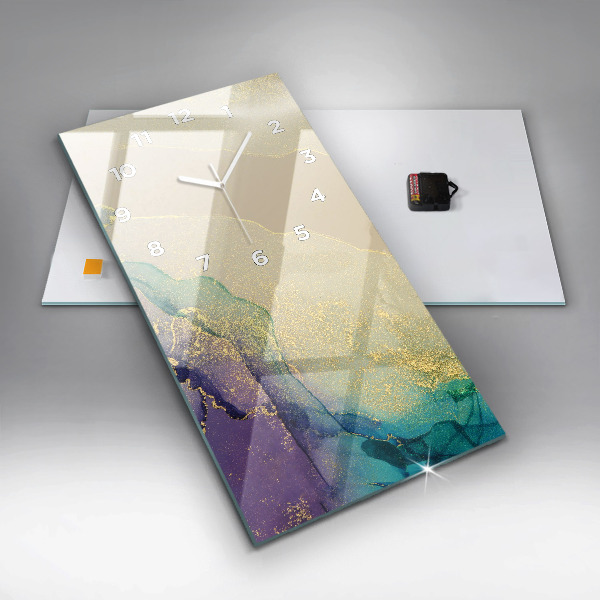 Vertikálne hodiny Farebná abstrakcia