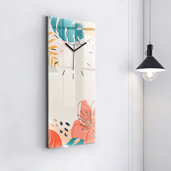 Vertikálne hodiny Havajské rastliny