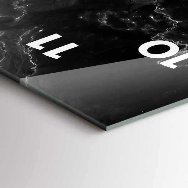 Vertikálne hodiny Čierny mramor