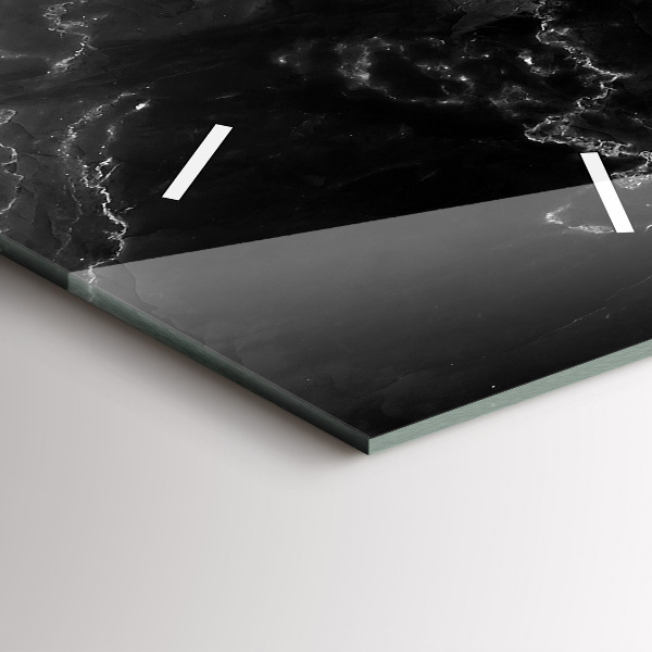 Vertikálne hodiny Čierny mramor