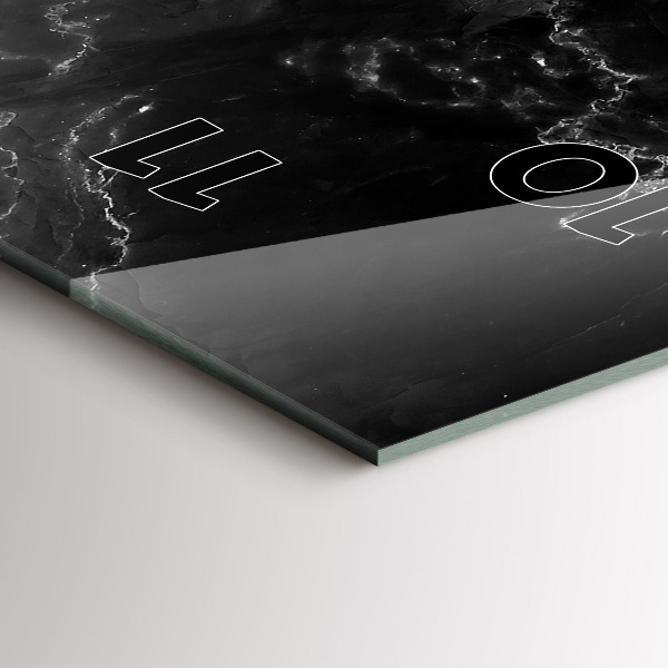 Vertikálne hodiny Čierny mramor