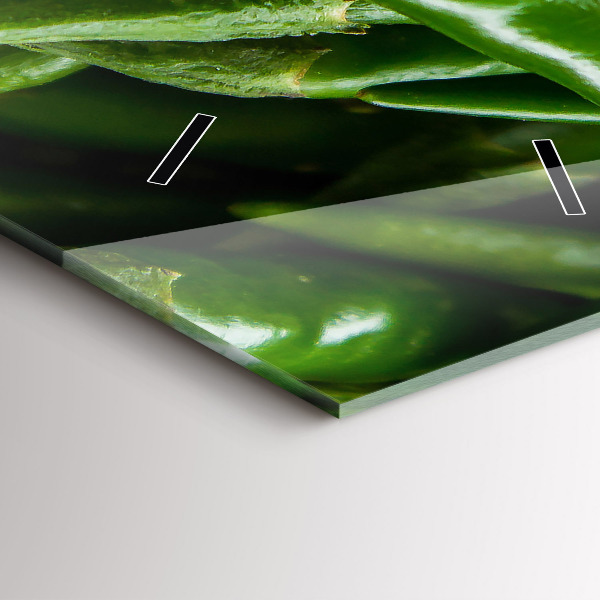 Vertikálne hodiny Zelená paprika