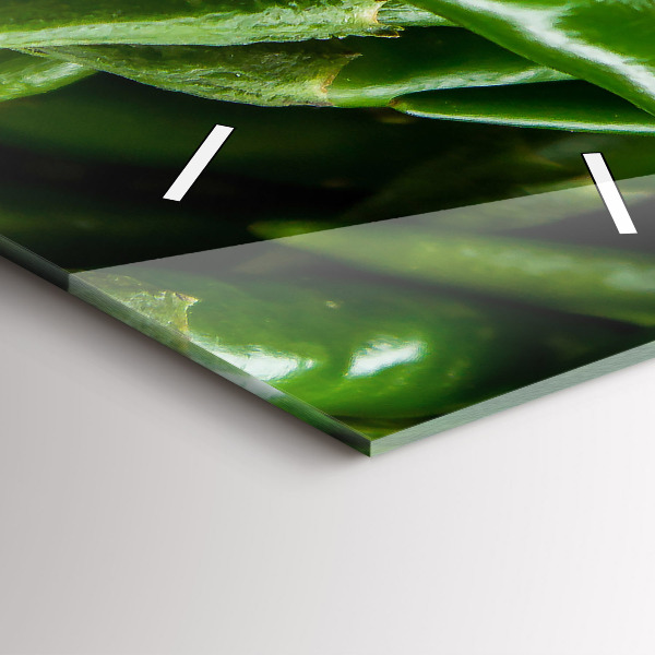 Vertikálne hodiny Zelená paprika