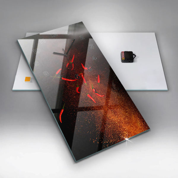 Vertikálne hodiny Chilli papričky