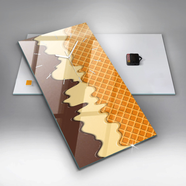 Vertikálne hodiny Vafle a zmrzlina