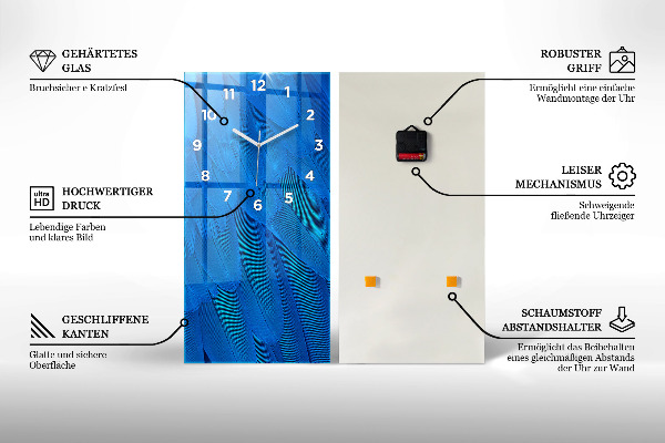Vertikálne hodiny Čučoriedky a maliny