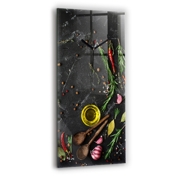 Vertikálne hodiny Korenie na pulte