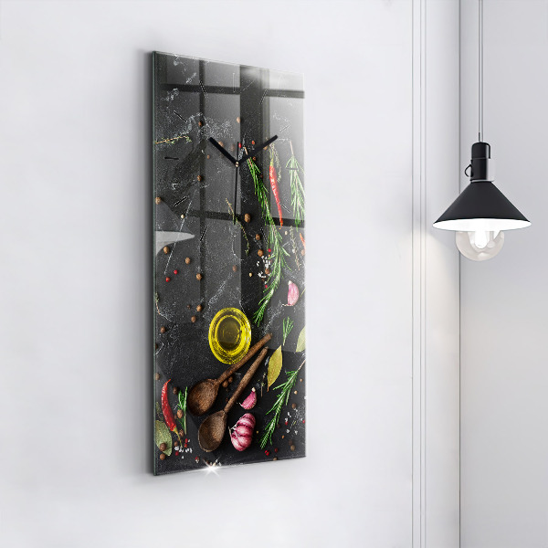 Vertikálne hodiny Korenie na pulte