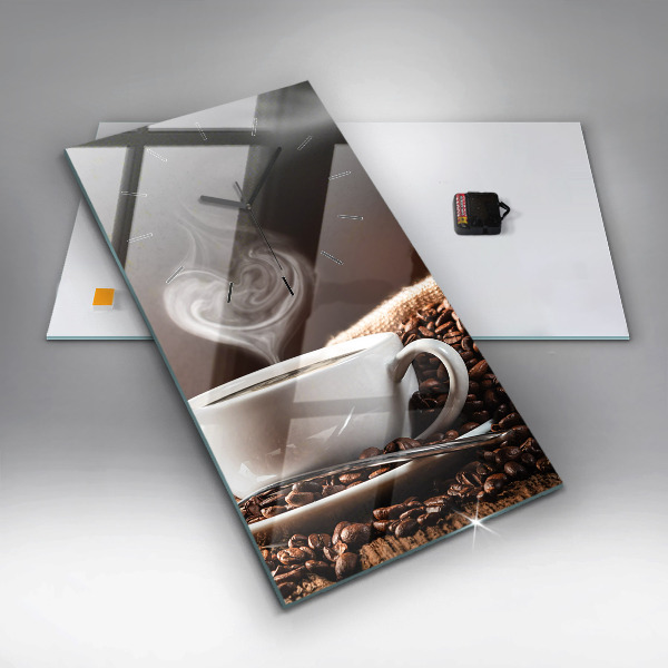 Vertikálne hodiny Šálka kávy