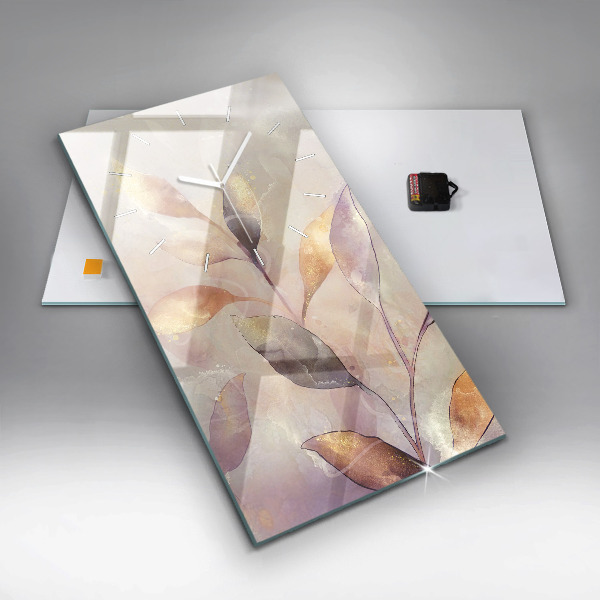 Vertikálne hodiny Abstraktné boho listy