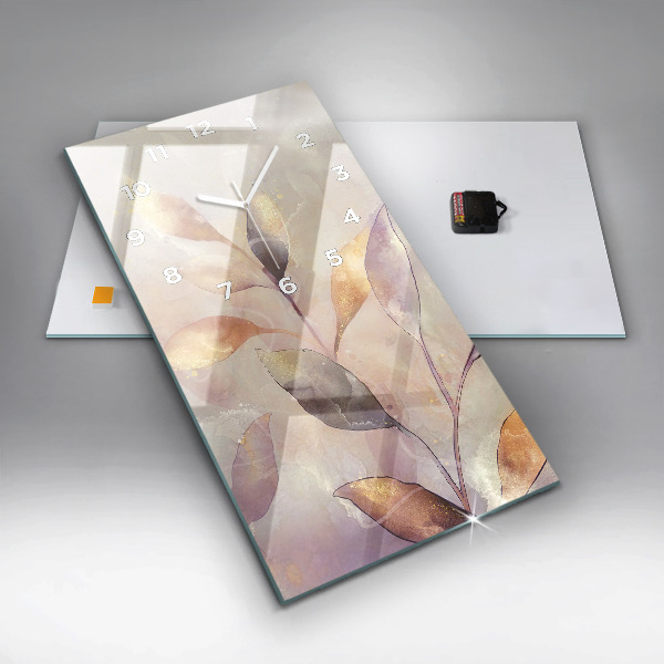 Vertikálne hodiny Abstraktné boho listy
