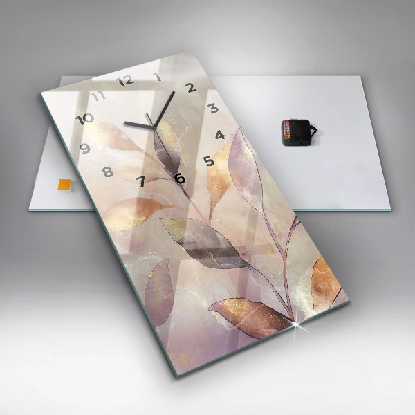 Vertikálne hodiny Abstraktné boho listy