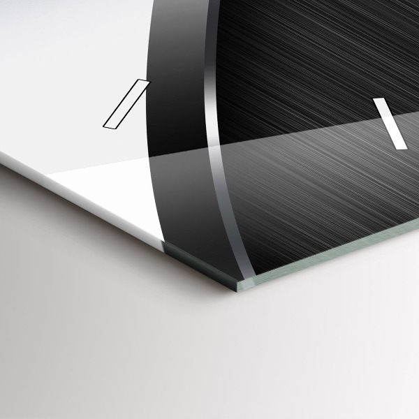 Vertikálne hodiny Čierne a strieborné čiary