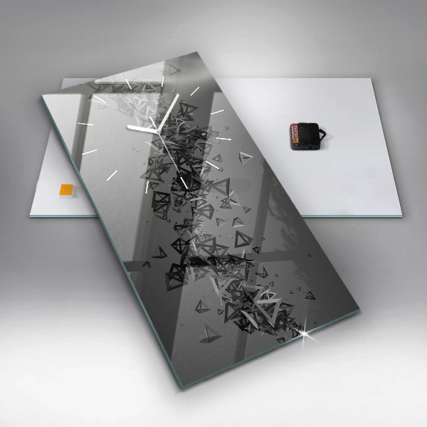 Vertikálne hodiny Temná abstrakcia