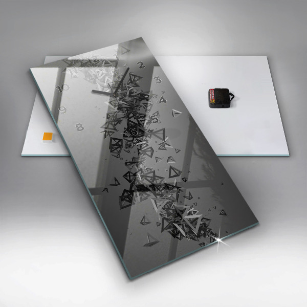 Vertikálne hodiny Temná abstrakcia