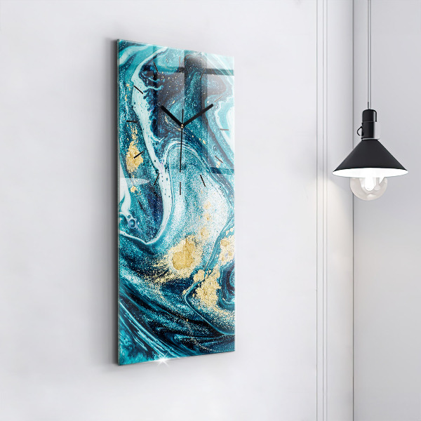 Vertikálne hodiny Abstraktný mramor