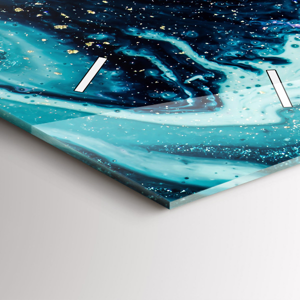 Vertikálne hodiny Abstraktný mramor