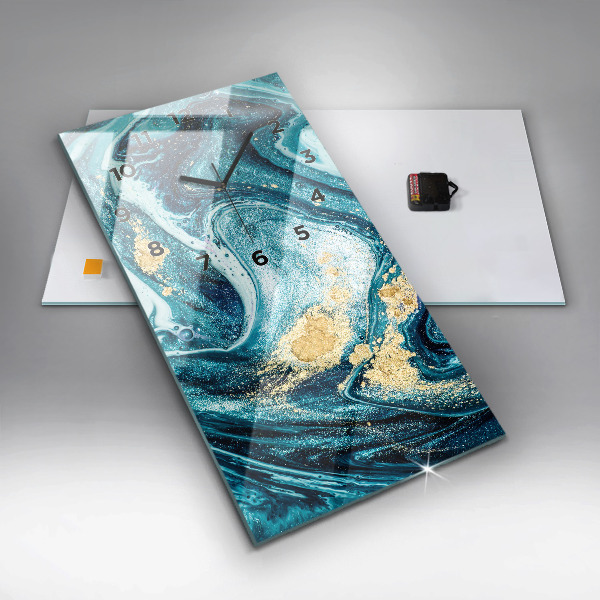 Vertikálne hodiny Abstraktný mramor