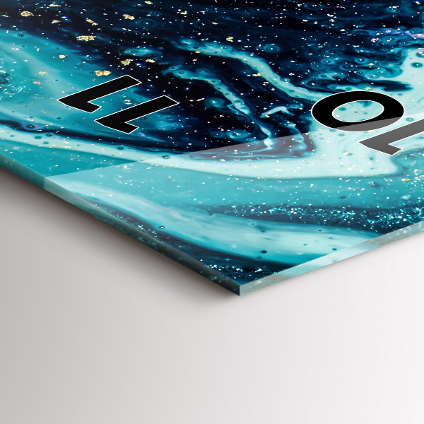 Vertikálne hodiny Abstraktný mramor