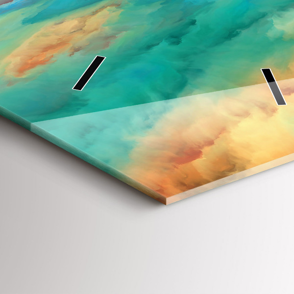 Vertikálne hodiny Abstraktná krajina