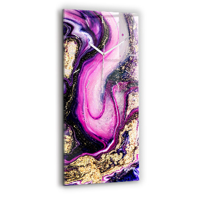 Vertikálne hodiny Mramorová abstrakcia