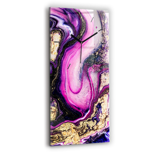 Vertikálne hodiny Mramorová abstrakcia