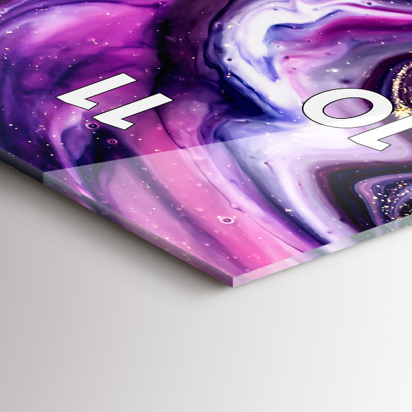 Vertikálne hodiny Mramorová abstrakcia