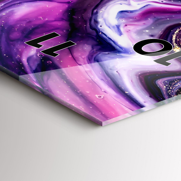 Vertikálne hodiny Mramorová abstrakcia