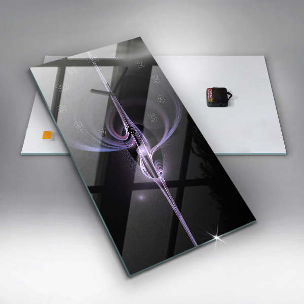 Vertikálne hodiny Fialová abstrakcia