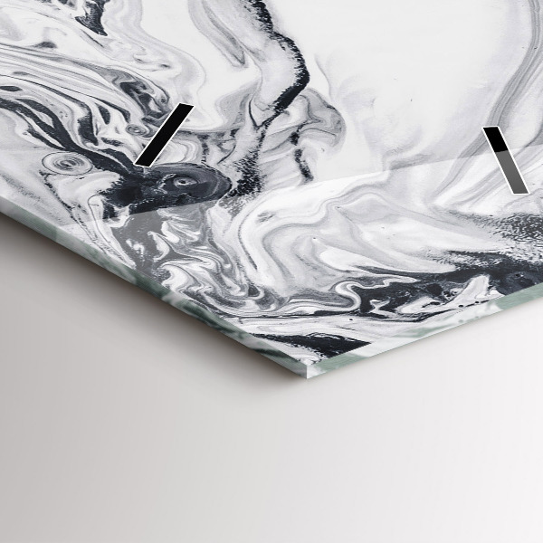 Vertikálne hodiny Abstraktný atramentový mramor