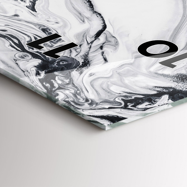 Vertikálne hodiny Abstraktný atramentový mramor