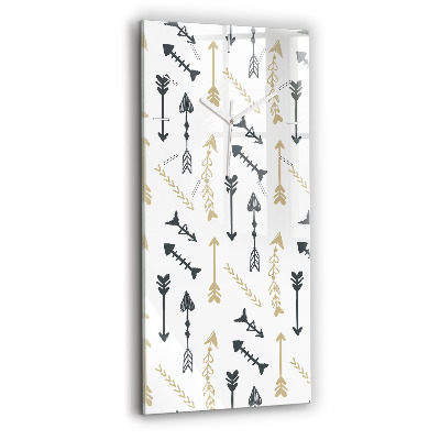 Vertikálne hodiny Geometrický bedrový vzor