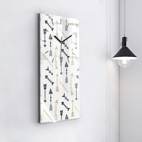 Vertikálne hodiny Geometrický bedrový vzor