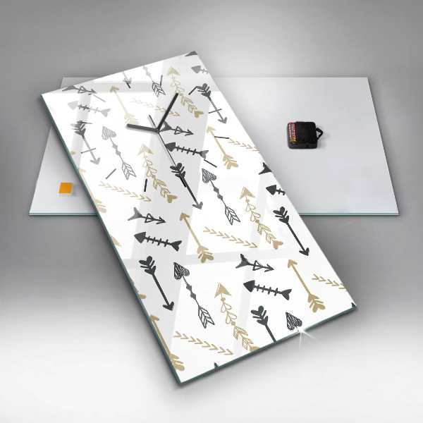 Vertikálne hodiny Geometrický bedrový vzor