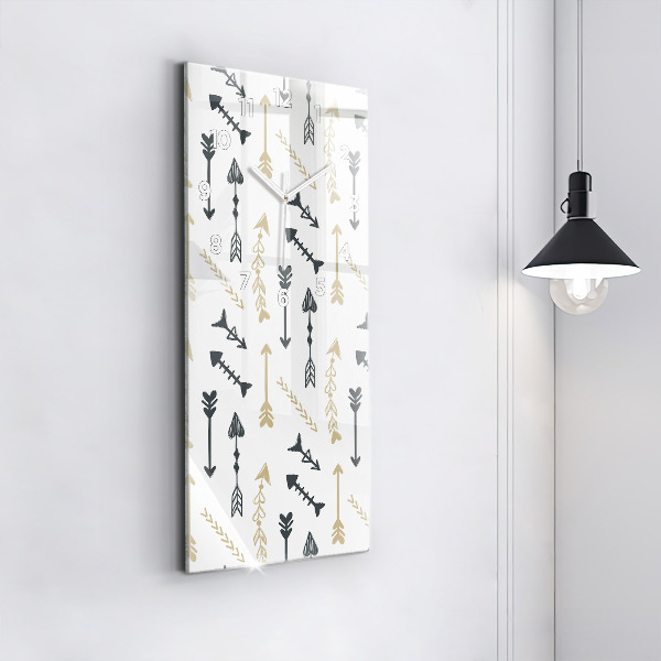 Vertikálne hodiny Geometrický bedrový vzor